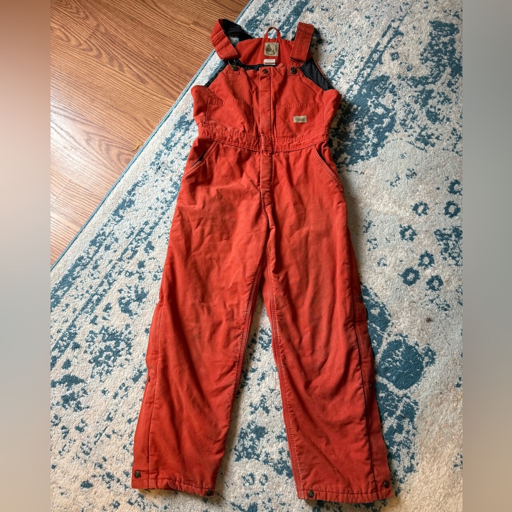 Berne Women’s Softstone Duck Insulated Snow Pants, M Orange
